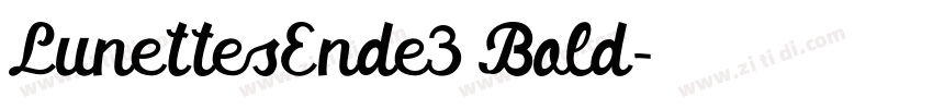 LunettesEnde3 Bold字体转换 LunettesEnde3 Bold字体转换